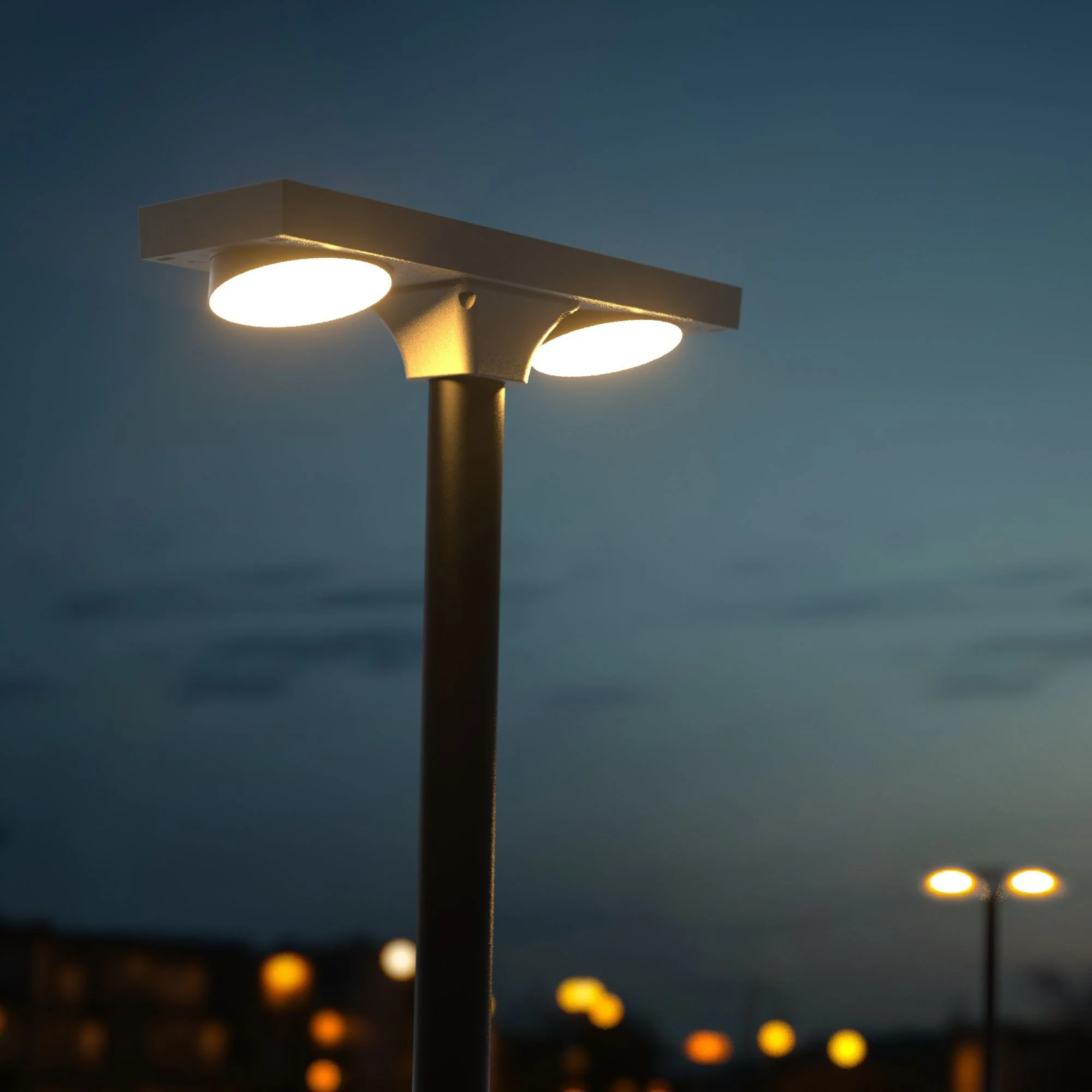 Lampione ad Energia Solare 4800 Lumen Doppia Fonte Luminosa - Image 2
