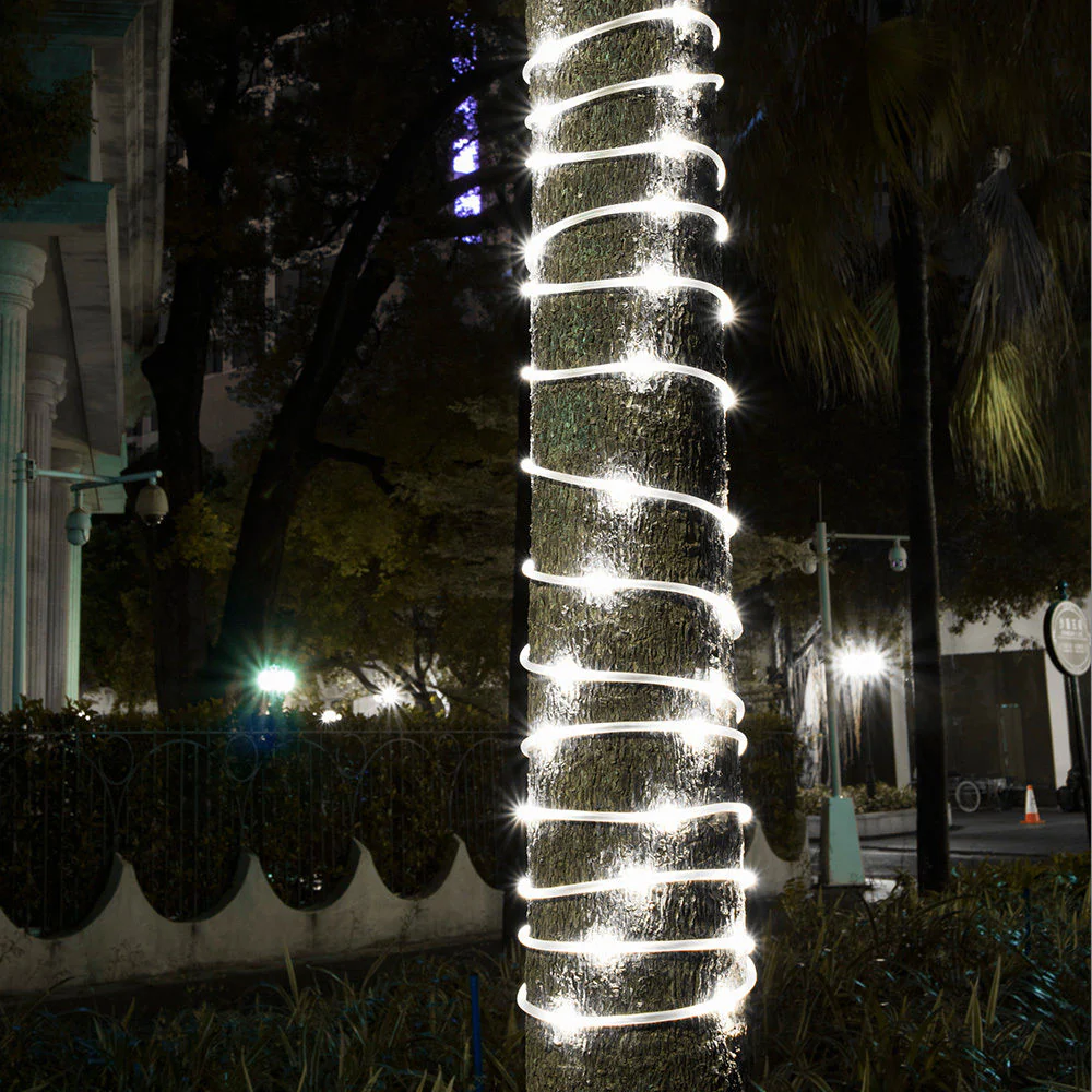 Tubo Luminoso 200 Led luci di Natale ad Energia Solare Bianco Freddo - Image 4