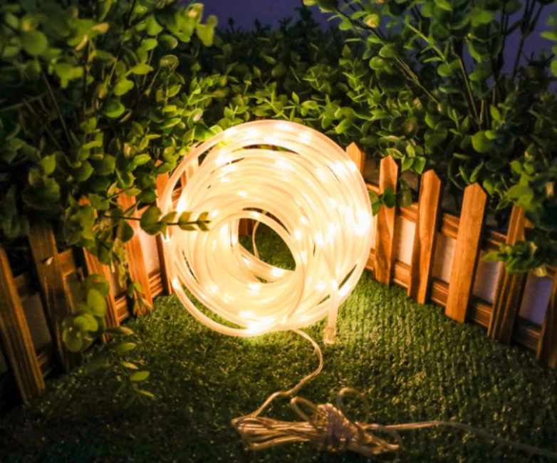 Tubo Luminoso 200 Led luci di Natale Solari Bianco Caldo - Image 5